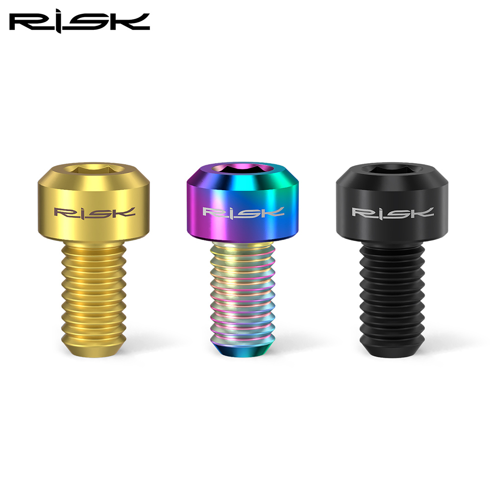 Risk 2 st  m5 x 9 mm cyklar fram bakväxel tråd innerlinje fix pressbult titanlegering mtb mountainbike kabel linje bult
