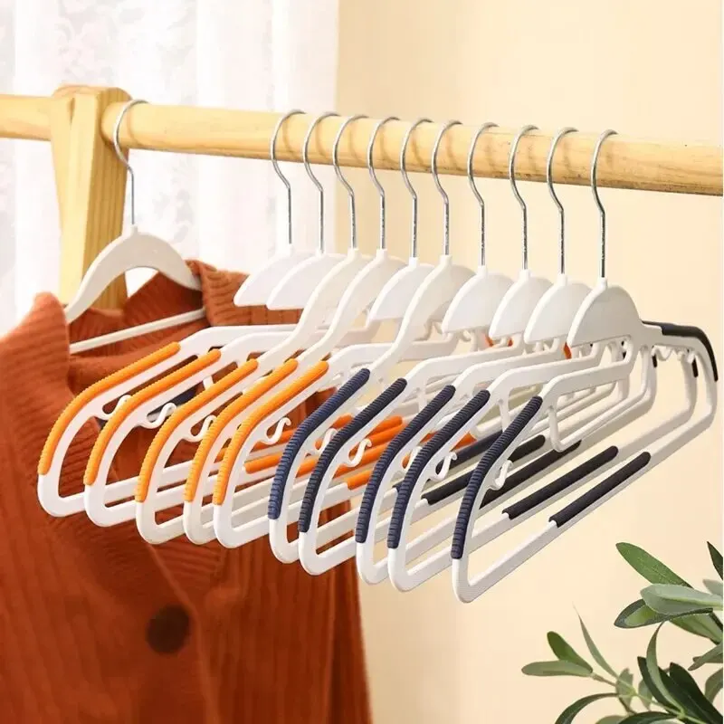 Cintre domestique multifonctionnel humide et sec, noir/Orange/gris, adapté aux vêtements suspendus, garde-robe de chambre à coucher, 10/20 pièces