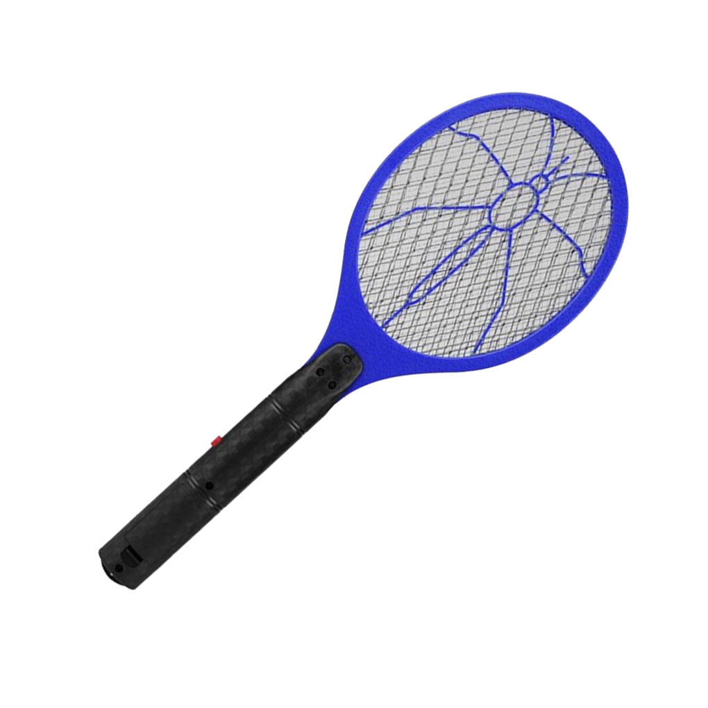 Vliegenmepper Elektrische 3-Lagen Mesh Ongediertebestrijder Bug Zapper Racket Draadloze Lange Handvat Batterij Aangedreven: NO.3