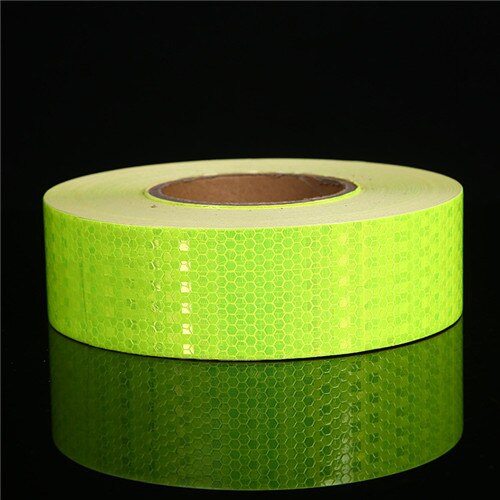 Reflective Sticker for School Bus Fluorescent Safety Warning Tape Conspicuity Marking Strip for Trucks Transportation Vehicles: FluoYellowGreen