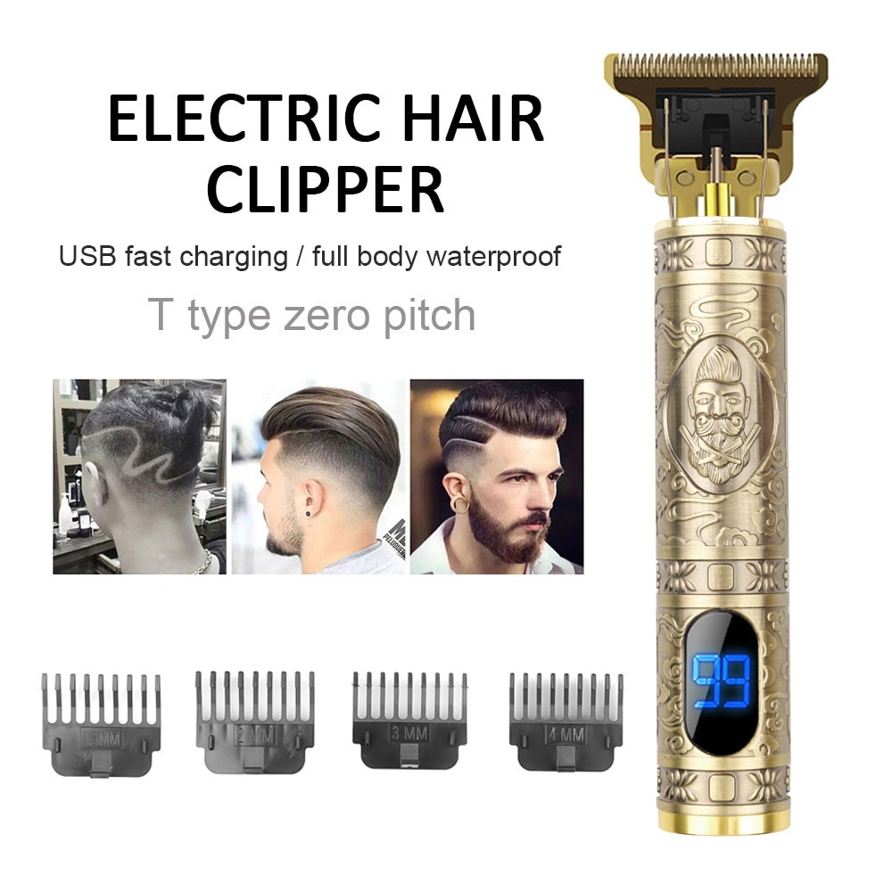 Elektrisk klipper usb genopladelig hårtrimmer barbermaskine barber til mænd hårklippemaskine hårstyling barbermaskine