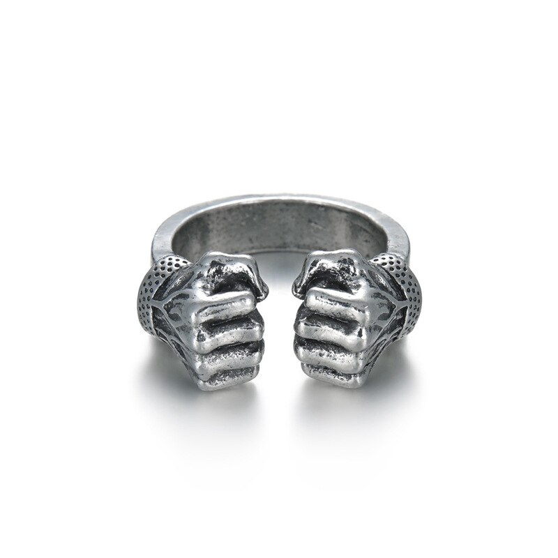 Kreative Interessant Geschmack Meine Faust Einstellbar Offenen Ring Silber Farbe Punk männer Ringe Schmuck Zubehör