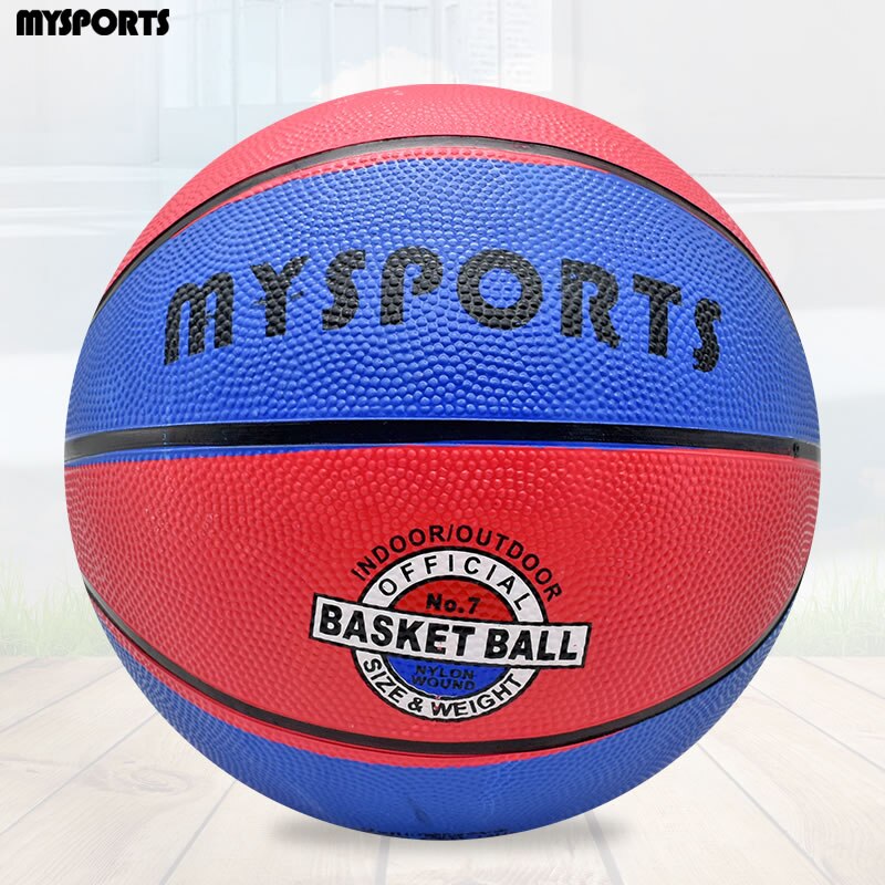 Basketball outdoor No. 7 standard blue ball adult children Primary School students rubber ball cement floor street ball