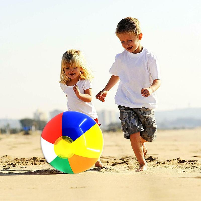 15/23/30/36/40cm Inflatable Beach Ball PVC Water Balloons Summer Outdoor Beach For Children Swimming Balls Toys Rainbow-Col L2E5