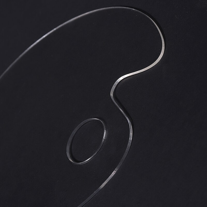 1Pcs Clear Oval Plastic Palet Hand-Held Gouache Kunstenaar Verf Mengen Palet Kunst Pigment Palet Artistieke Levert