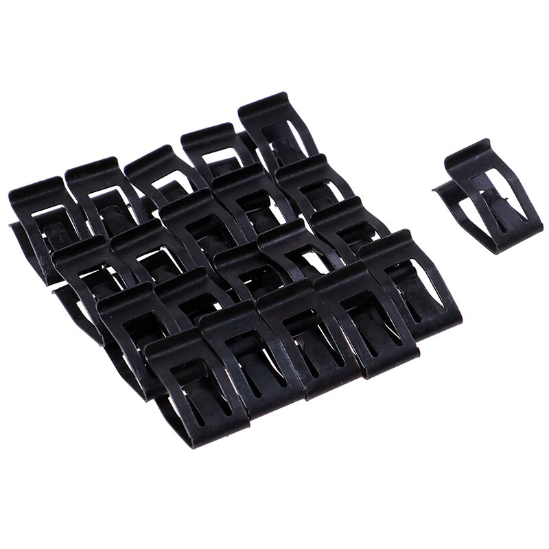 20Pcs Universal Car Front Console Dash Dashboard Auto Trim Metal Retainer Black Rivet Fastener Clips