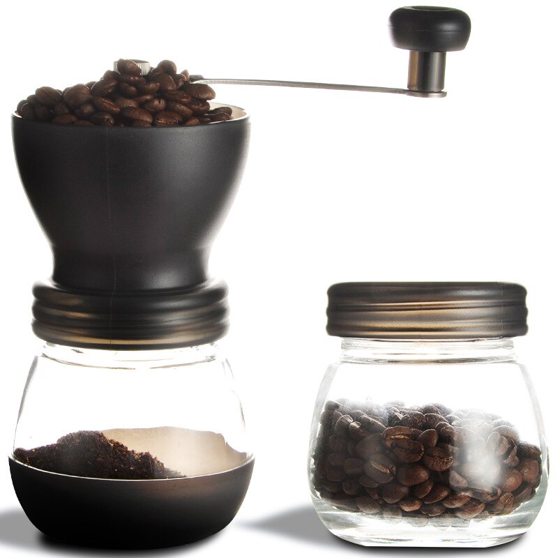Handmade Coffee Grinder With Storage Jar Ceramic Grinding Core Coffee Bean Grinders Coffee Machine