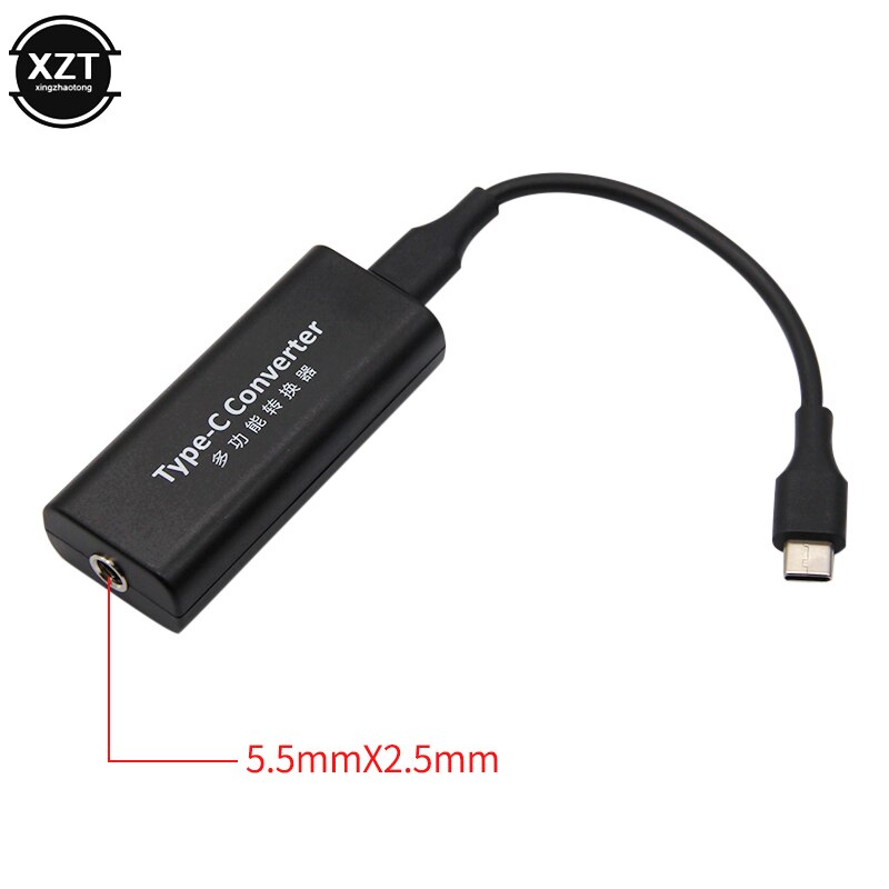 QUARKZMAN USB 3.1 Type-C Female to DC Male Adapter 15V Type C to DC5521