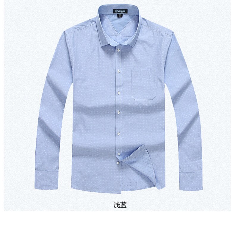 Stor størrelse 8 xl 7 xlnye herreskjorter ren farge turn-down krage formell business bomull langermet herre skjorter: 2 / 7xl
