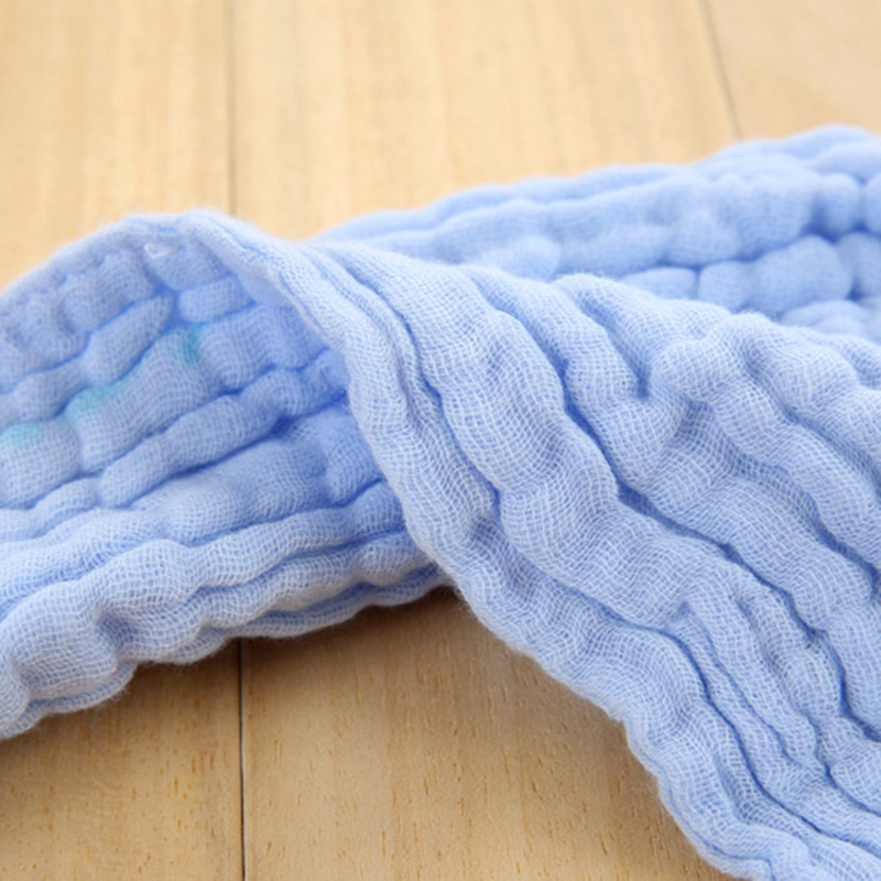Toalla pequeña de 25x50cm, toallas de algodón de gasa suave de Color sólido, toalla facial plegable lavable para niños, pañuelo de secado rápido para baño