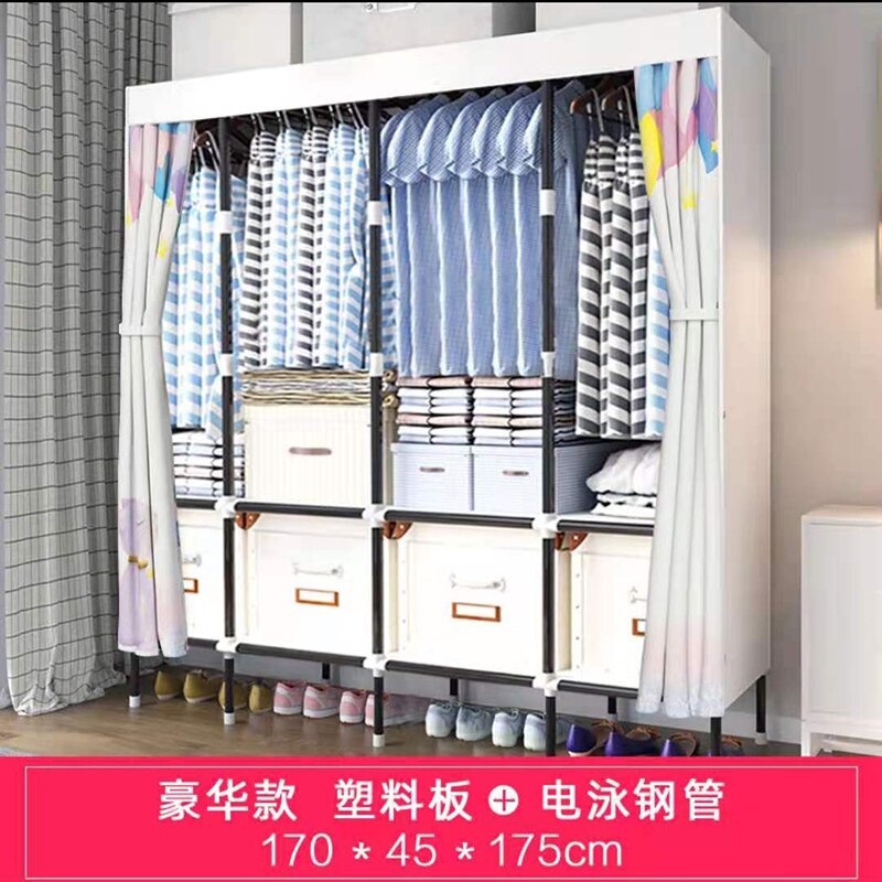 Armoire de rangement en tissu pour bébé, meuble de salon, casier de rangement, armoire en tissu Simple, Style dessin animé, garde-robe Oxford épais
