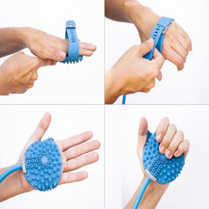 Siliconen huisdierbadgereedschap, comfortabele massage-douchegereedschap, reinigings- en wasbadsproeiers, hondenborstel, huisdierreiniger, slangadapters