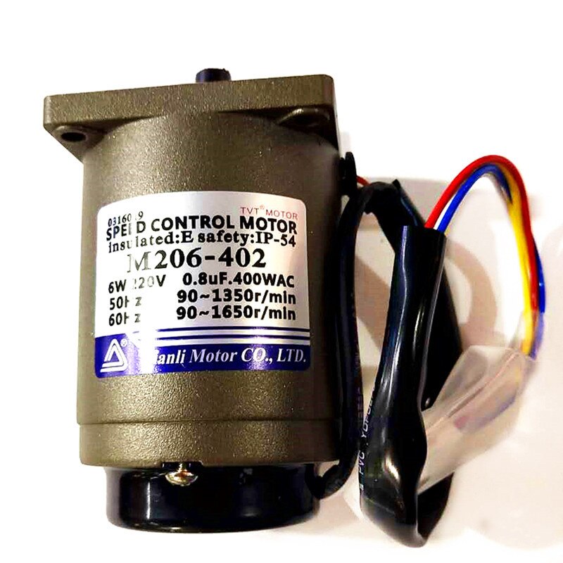 Tianli 6W Moteur TVT Contrôle de Vitesse de Moteur De Réducteur de vitesse de Moteur de Petit Moteur M206-402/2GN-15K