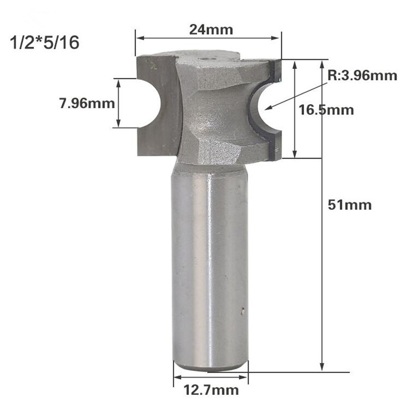 Vhm Halfronde Frees Hout Router Bit Arc Messen CNC Houtbewerking Gereedschap voor Hout Fresas Para Madeira: 4mm