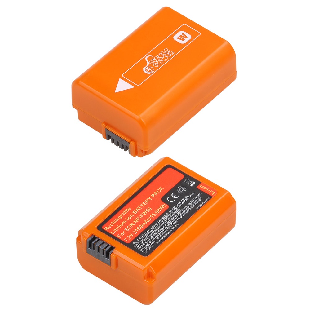 NP-FW50 Battery for Sony ZV-E10 ZVE10 Alpha a6500 a6300 a6000 a5000 a3000 NEX-3 a7R, USB Charger for NPFW50: Pink