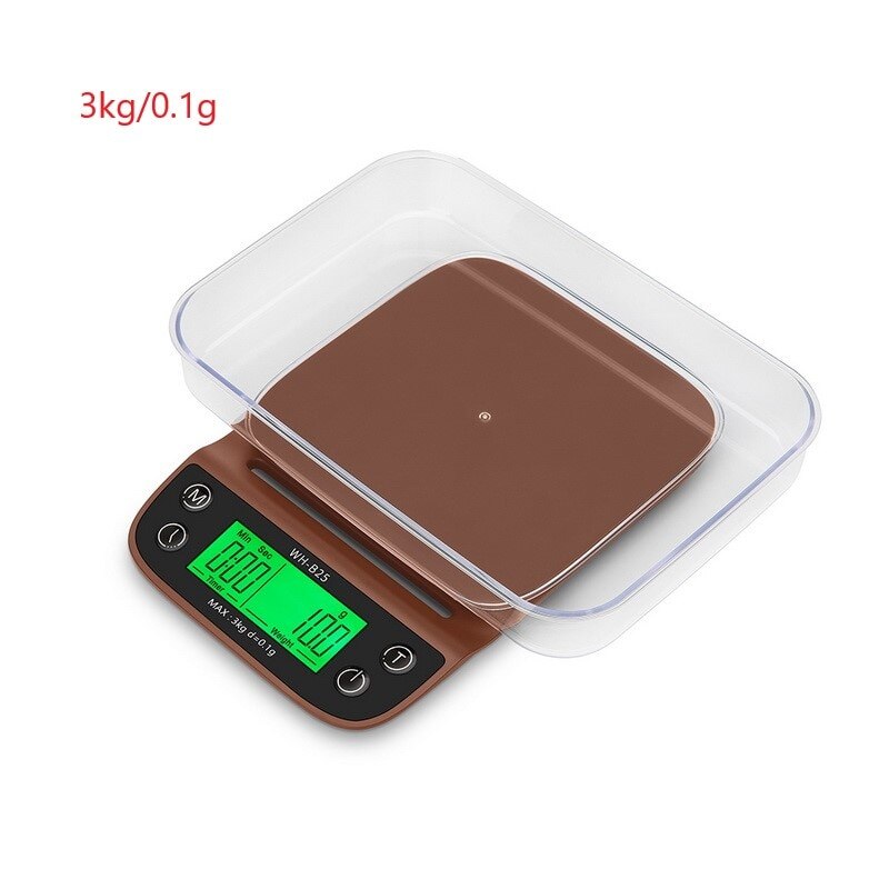 Waterproof Insulation Pad Scale and Timer High Precision Drip Scale 3kg/5kg 0.1g LCD Display Food Scale