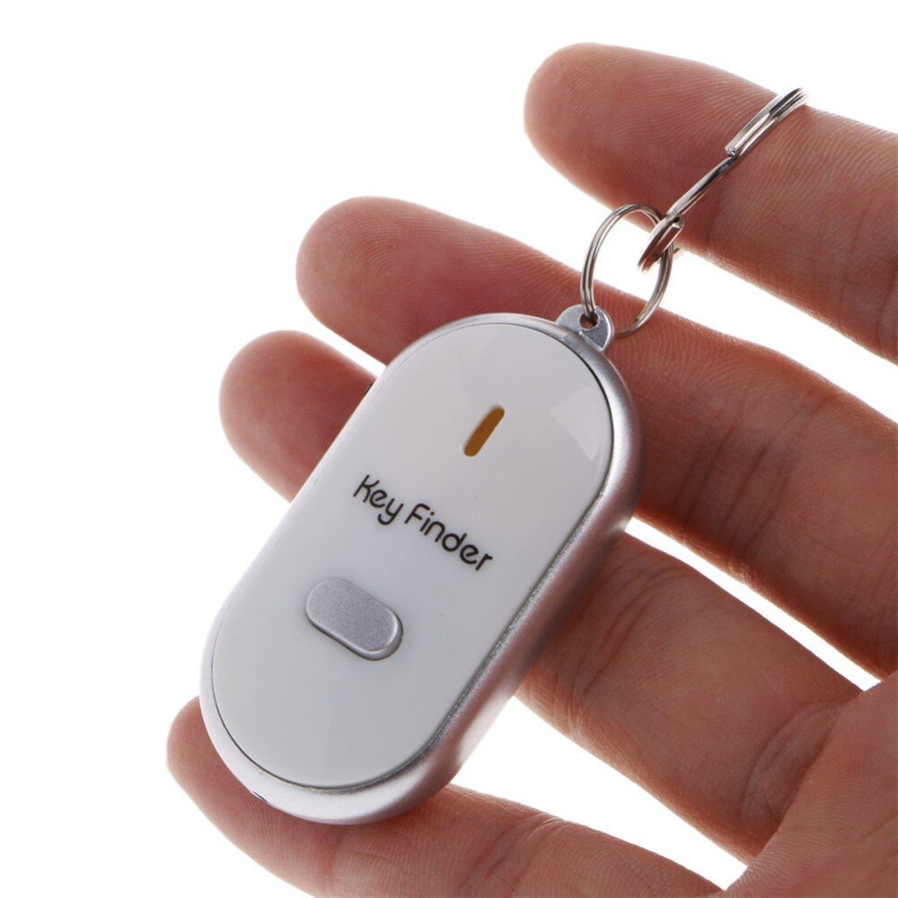 Buyincoins Colorful LED Key Finder Locator Find Lost Keys Flashing Alarming Whistle Beep Sound Control #244273