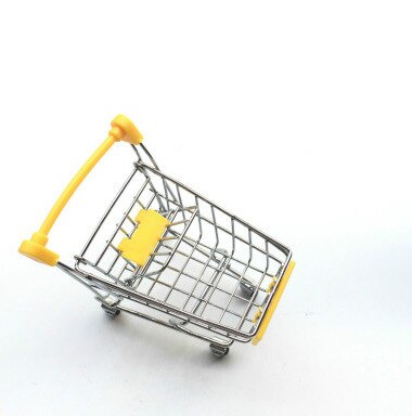 Creatieve Metalen Mini Simulatie Supermarkt Winkelwagentje Ambachten Mini Trolley Toy Supermarkt Auto Kinderen Speelhuis Speelgoed Opslag: B