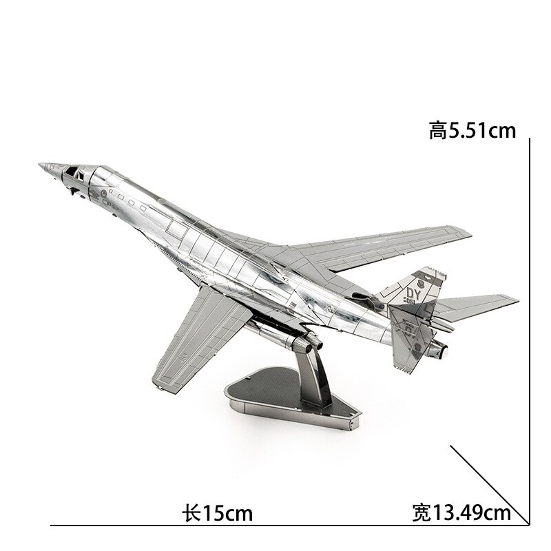 3D Metal Puzzle V-22 OSPREY Fighter FOKKER DR.I TRIPLANE fighter model KITS Assemble Jigsaw Puzzle Toys For Children: B-1B LANCER