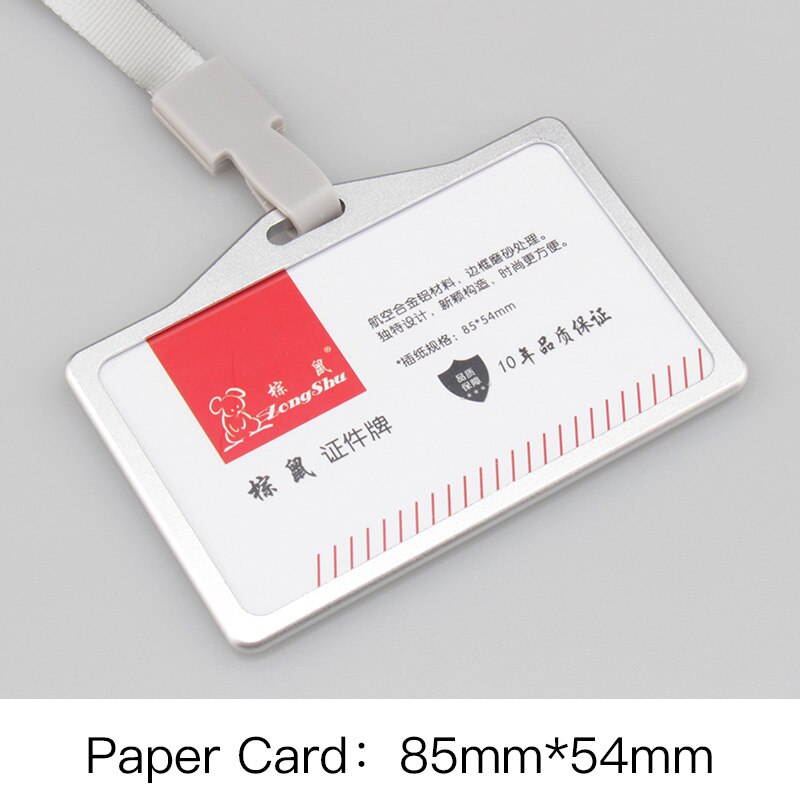 work permit ID card holder Exhibition identification card cover Unisex Aluminium alloy metal staff badge for colleagues
