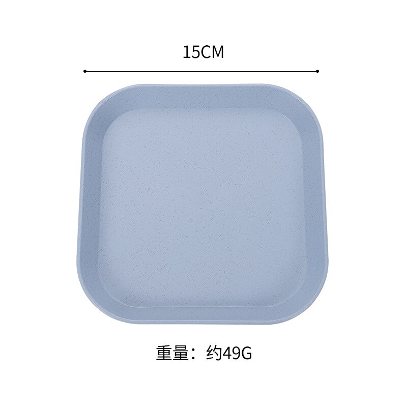 Wheat Straw Tableware Spit Bone Dish Household Plastic Wheat Dish Nordic Dining Garbage Dish Sauce Dish Small Square Plate