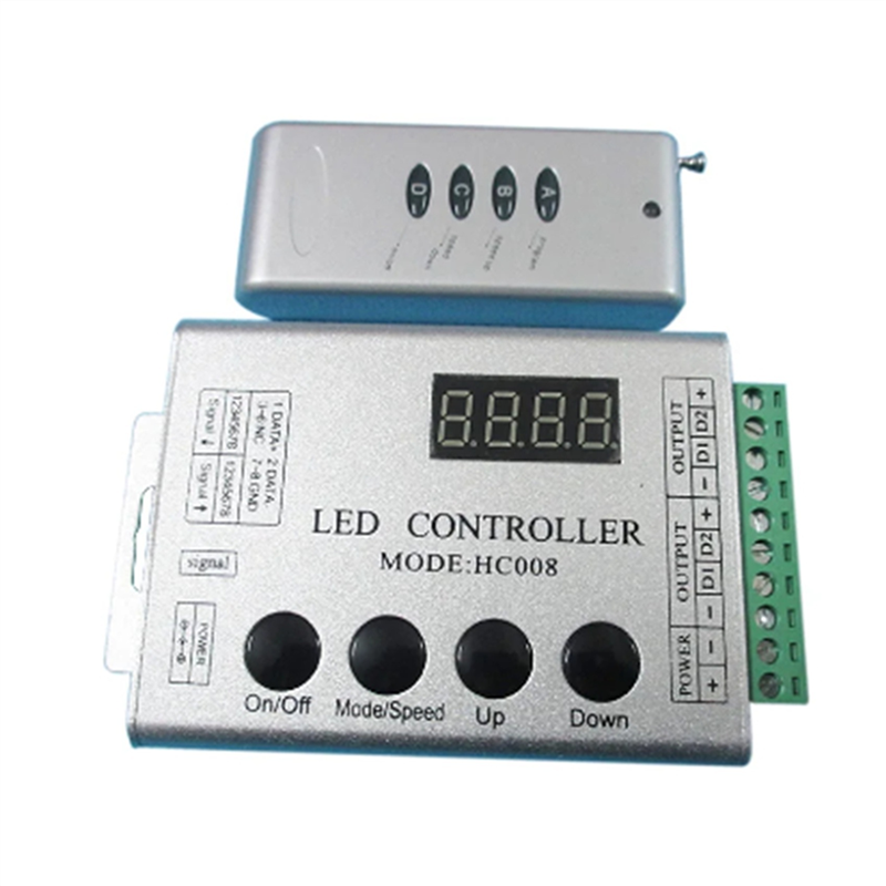 FORW-2X HC008 Programmable LED Controller 133 Effect Mode RF Control 2048 LED Pixel For WS2811 WS2812 RGB LED Strip Light