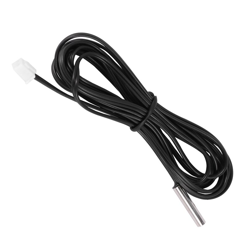 Sensor de temperatura de Termistor NTC de 2 m, cable de sonda impermeable, 10 K, 1%, 3950, negro