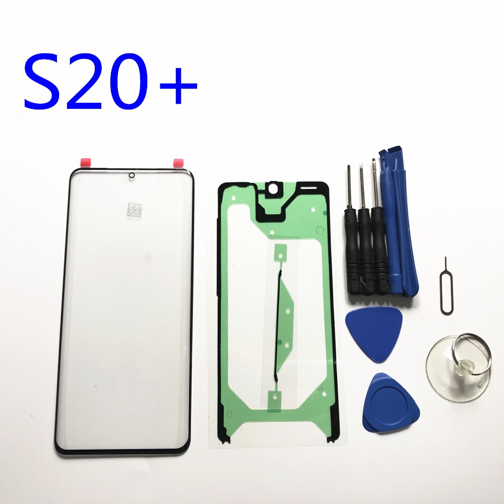 Originele Vervanging S20 Lcd Front Touch Screen Outer Glas Lens Voor Samsung Galaxy S20 Plus Ultra S20 + G980 G985 reparatie Tools: S20 PLUS black