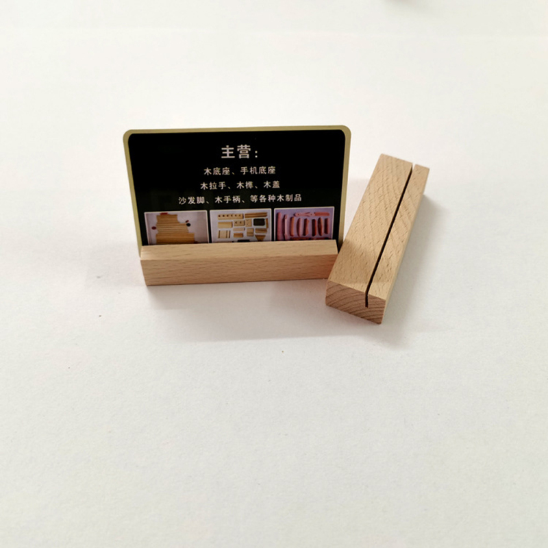5PCS/lot Wooden Card Display Stand Postcard Wood Pallet Desktop Seat Card Holder DIY Party Decoration: 3