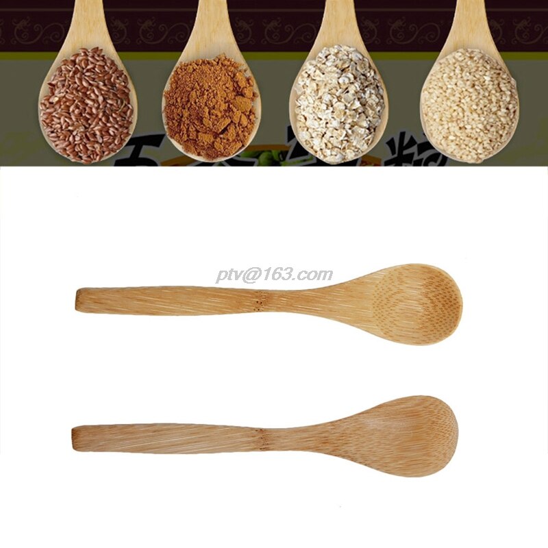 6 pièces ensemble bambou en bois ustensile cuisine cuisine outils cuillère spatule mélange