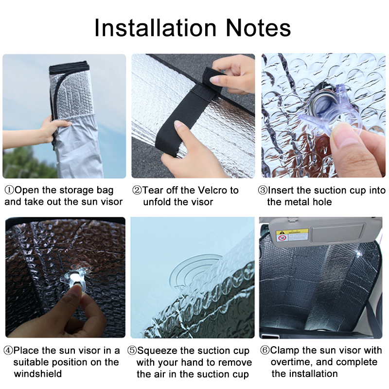 Car Sun shades Front Windshield Sunshade Cover UV Protection Curtain Sun Shade UV Protection Film Windshield Visor Car Sun Shade