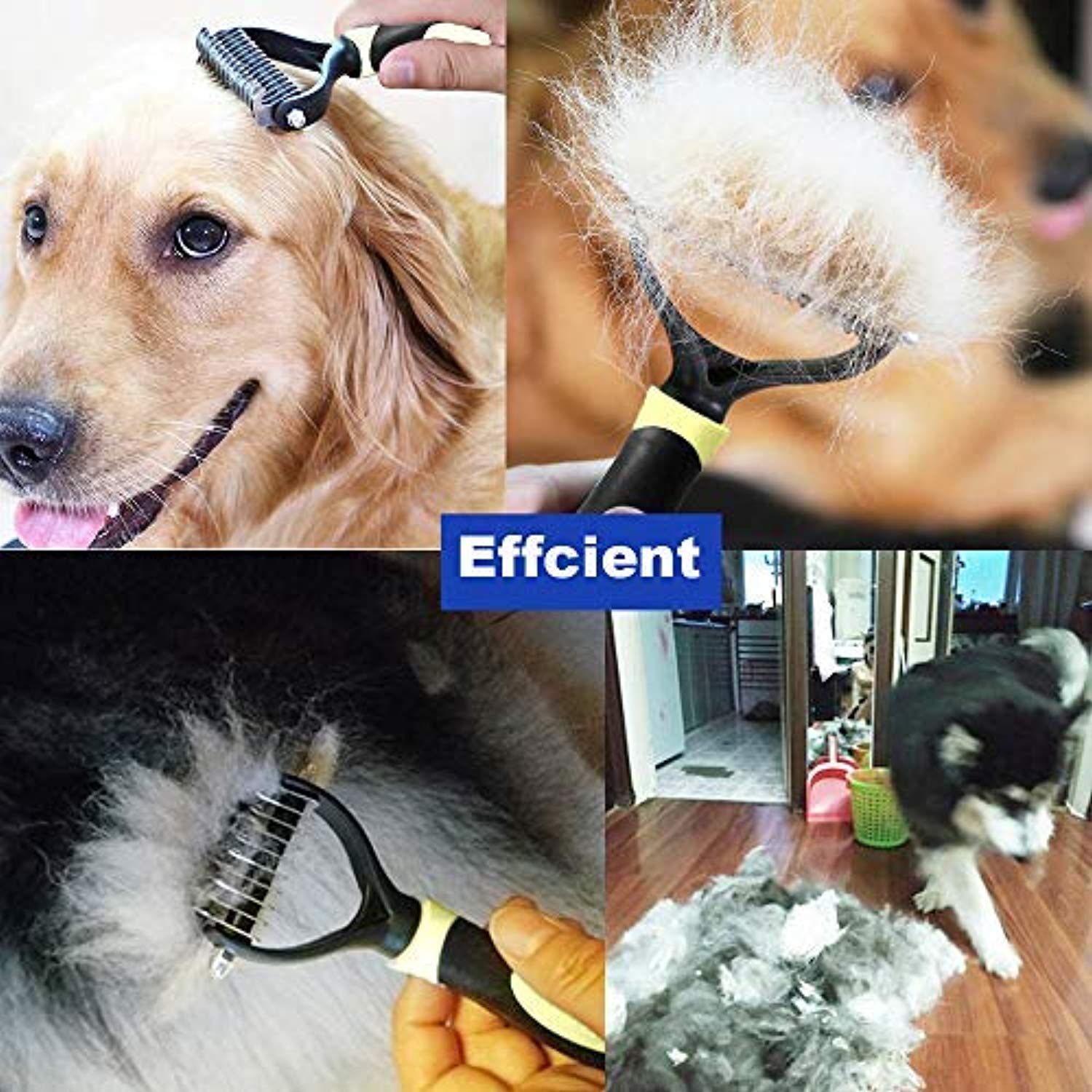 Dematting Comb Brush Mat Remover Dog Undercoat Rake Tool for Cats Small Long Hair Poodles Large Shedding Pet Grooming Tools