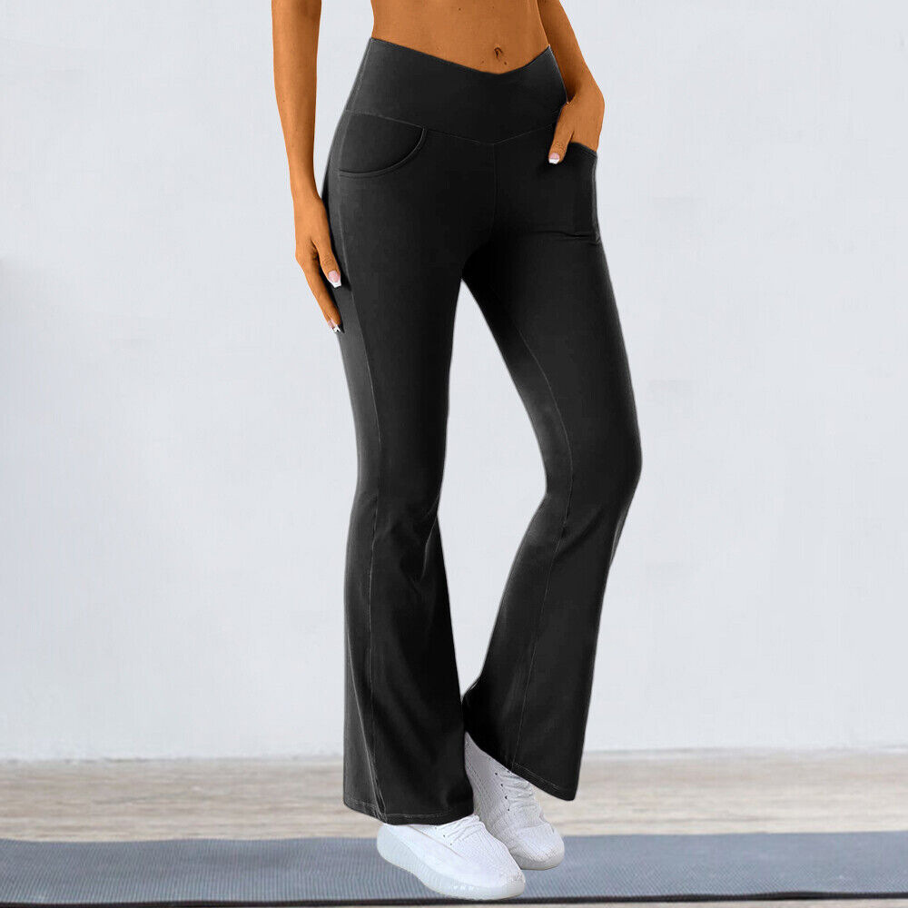 Yogahose Damen Wadenlange Schlauch Capri Schlauch Sport Gamaschen Damen Fitness Yoga Fitnessstudio Hohe Taille Leggins Schwarz: XL / Beige