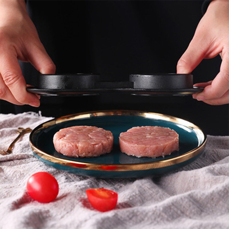 Handheld Steak Press Meat Pie Maker Rice Ball Burger Cake Press Kitchen Meat Press Mould Manual Meatloaf Pressing Burger Press