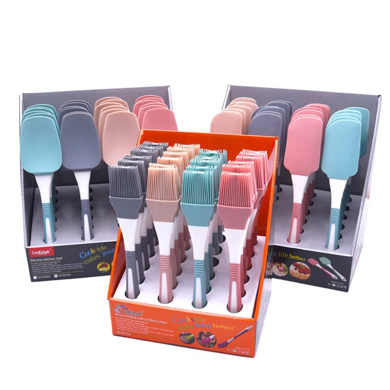 Brosse spatule en Silicone, grattoir à pâtisserie, ustensiles de cuisine, outils, brosses à huile résistantes à la chaleur, grattoir à crème à gâteau 1 pièces