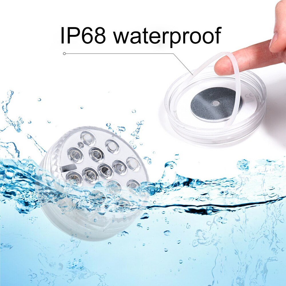 Waterproof Underwater Lamp 5V Remote Control Submersible Led Lights Battery Power Aquarium Light Pool Fishtank Vase Decoration