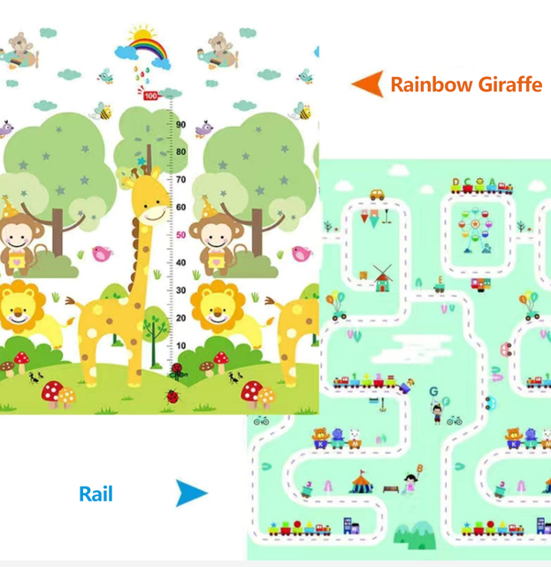 Orzbow – tapis de jeu pliant pour bébé, tapis épais pour activités de Surface, jouets éducatifs pour enfants à partir de 0: A32026 / 2M-1.8M