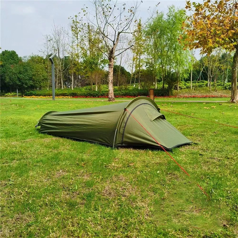 Bärbar tältbädd för bilresor camping enpersonstält ultralätt utomhus sovsäck vattentät sovsäcksöverdrag vandring: Grön