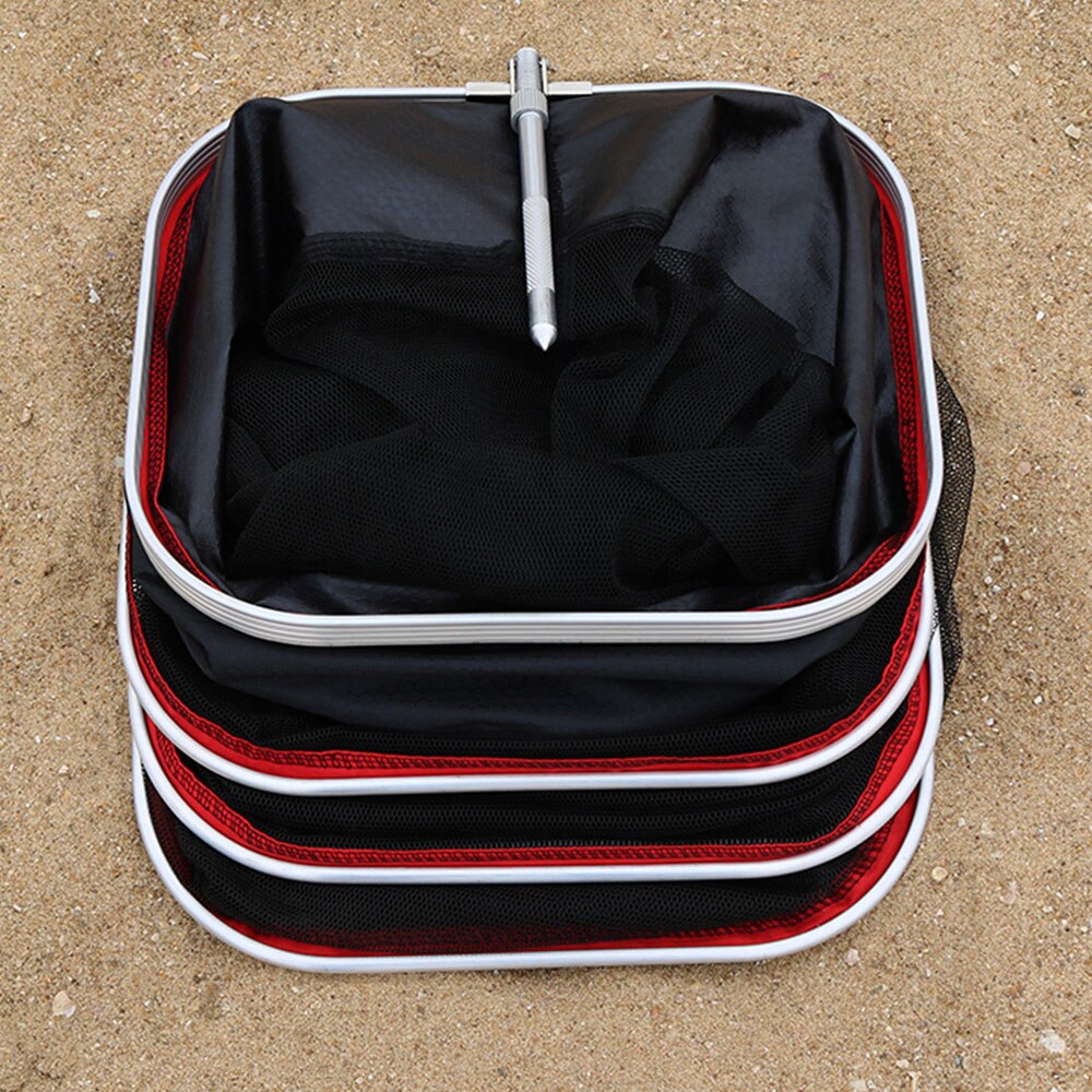 Vis Kooi Gelijmd Vierkante Netto Kooi Outdoor Draagbare Visnet Kooi Vis Tas Sneldrogende Vissers Apparatuur X362G