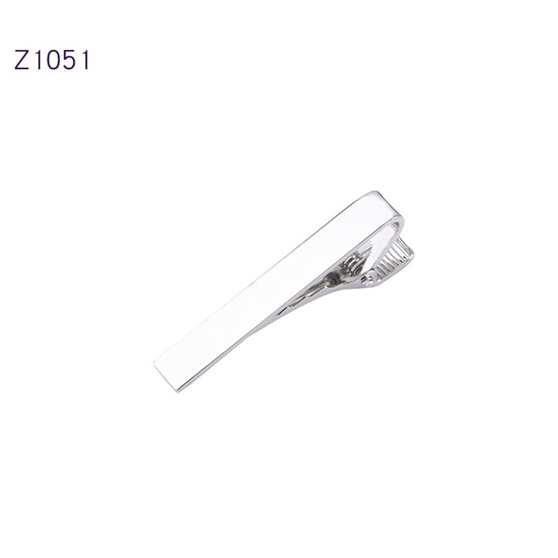 Einfache Stil Krawatte Clip für Männer Metall Silber Gold Schwarz Tone Einfache Bar Schließe Praktische Krawatte Verschluss Krawatte Pin für herren: ZY-Z1051-S