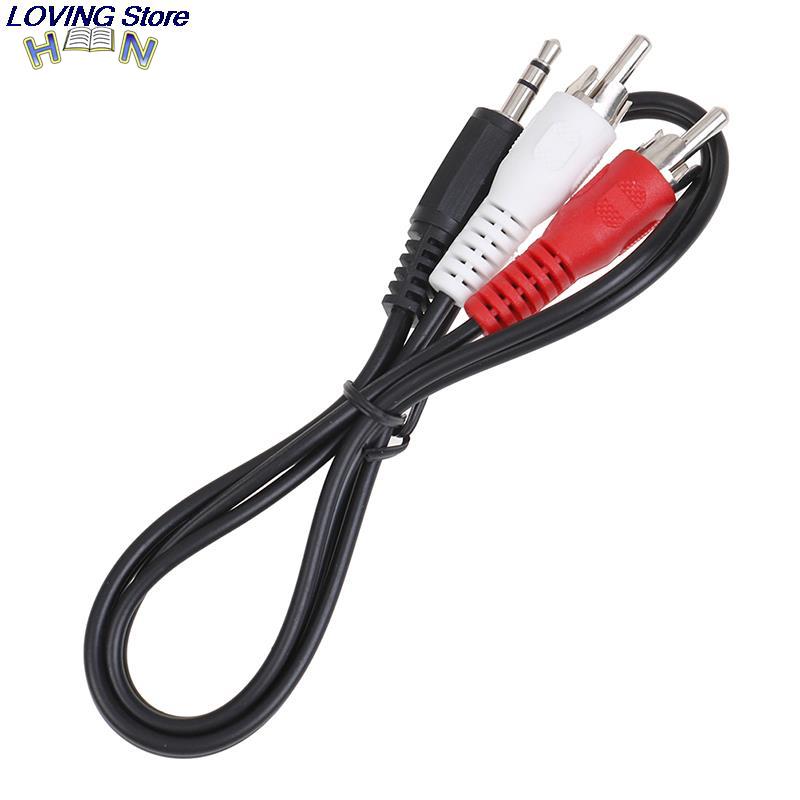 0.5m 3.5mm jack  til 2 rca lydkabler 3.5 hann til rca hann gullbelagt koaksial aux kabel til laptop tv dvd forsterker: misligholde tittel