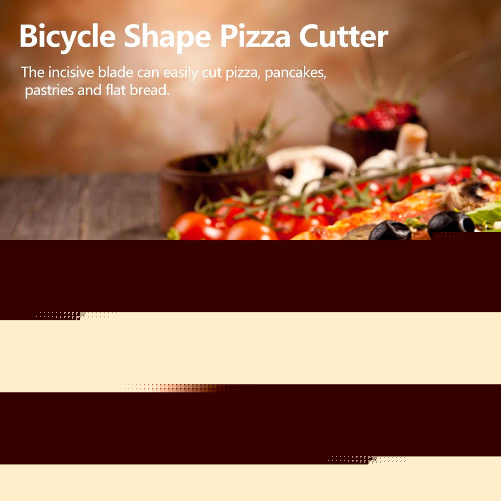 Nóż robić pizzy w kształcie roweru nieprzywierający dwukołowy nóż robić pizzy z uchwytem narzędzie robić pizzy ze stali nierdzewnej przybory kuchenne