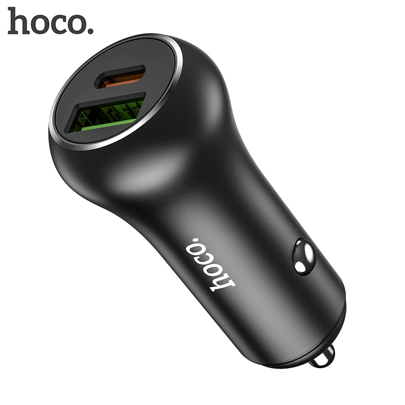 Hoco 38W Pd Usb Autolader Quick Charge 3.0 Voor Fcp Afc Snelle Oplader Voor Samsung Xiaomi 10 Huawei p30 P40 Pro Snelle Auto Opladen