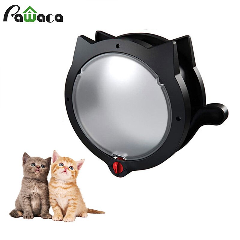 Cat Flap Door with 4 Way Lock Security Flap Door for Dog Cat Kitten Small Pet Gate Door Kit Cat Door Plastic Gate Pet Supplies