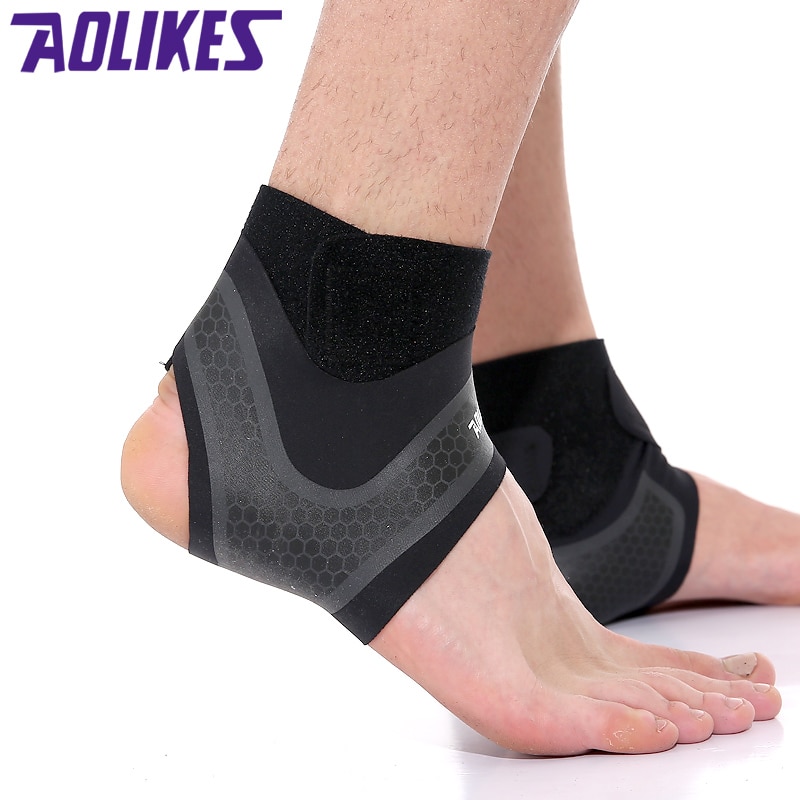 Aolikes Sport Ankle Brace Protector Compressie Enkel Ondersteuning Pad Bescherming Elastic Brace Guard Ondersteuning Voetbal Basketbal