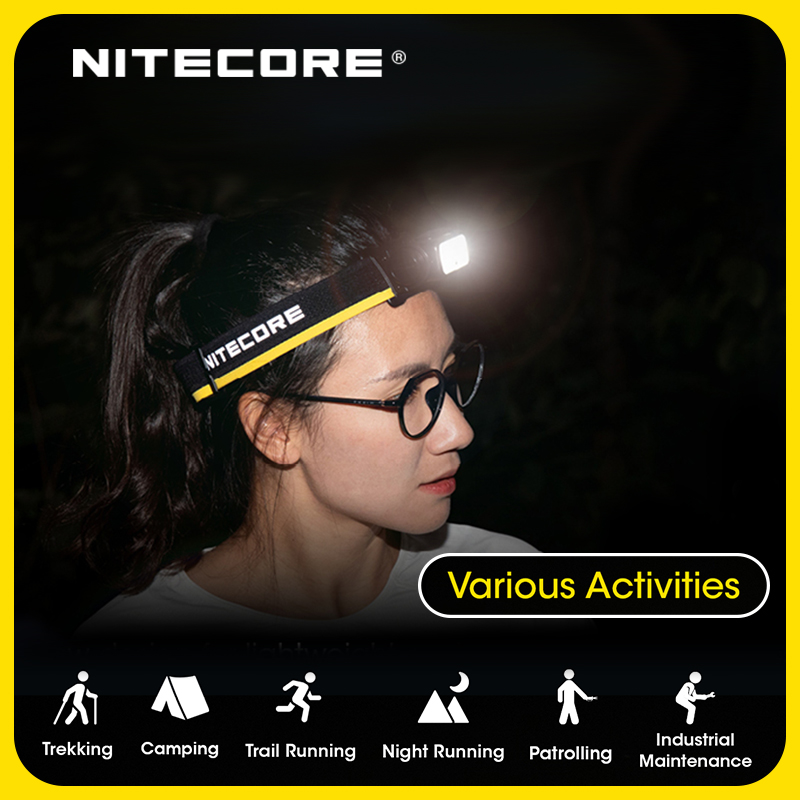 NITECORE NU43 Rechargeable Headlamp White & Red Light Lantern Outdoor Camping Headlight Flashlight Built-in 3400mAh Battery