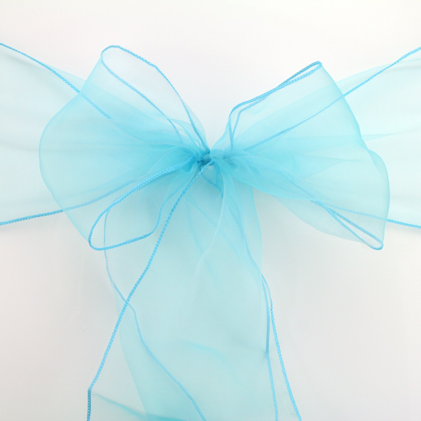 Organza stole skære sløjfe stole skære tyl til bryllup begivenheder & fest banket juledekoration mintgrøn