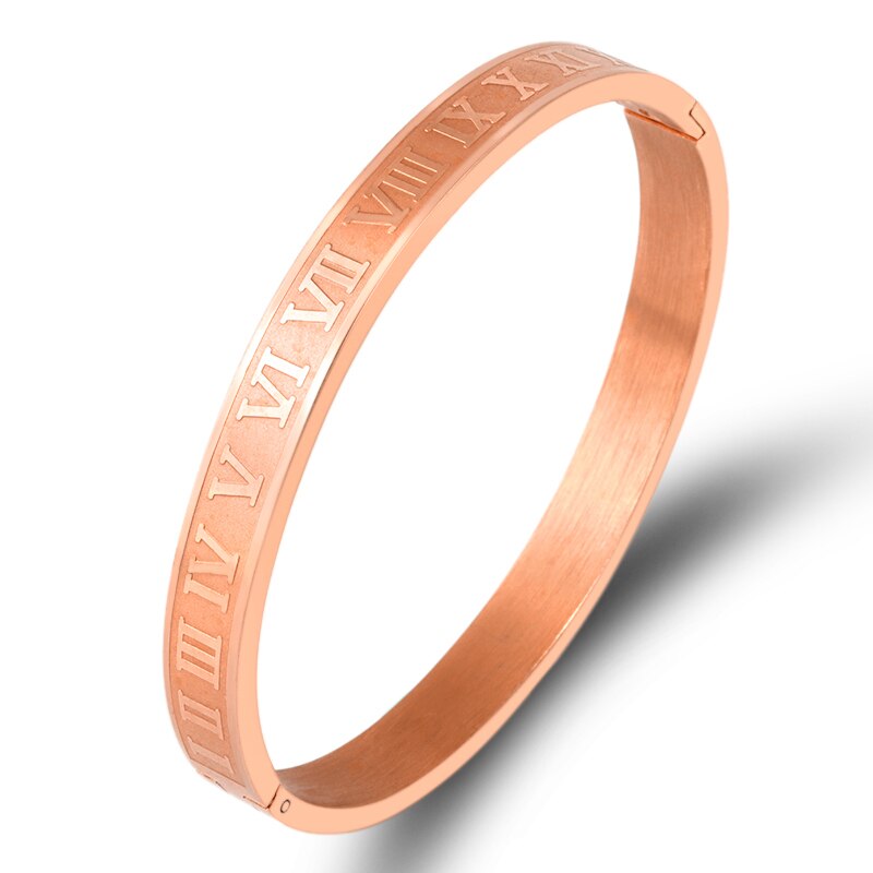 Królewskie cyfry rzymskie bransoletki i bransolety bransoletka kochanka bransoletka męska dla mężczyzn bransoleta ze stali nierdzewnej prostokąt Pulseira: style 1 rose
