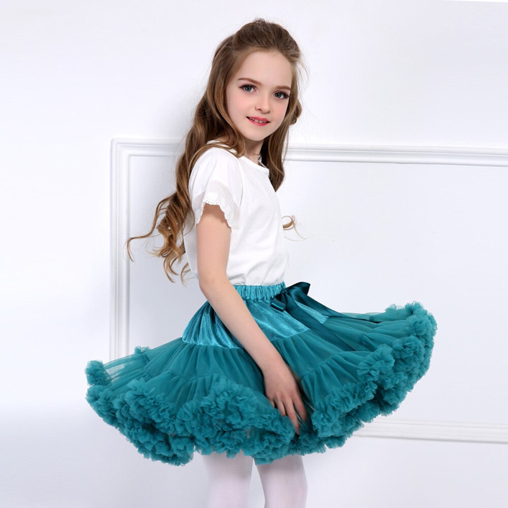 Navidad niñas mamá hija bebé niñas faldas tutu de princesa niños tul Pettiskirt Mini vestido