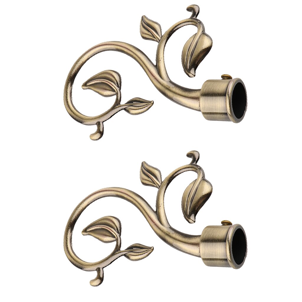 1 Pair Decorative Curtain Drapery Rod/Pole Finials Ends for 22mm Curtain Poles: Bronze